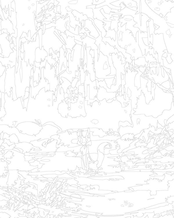 Картина по номерам «Лисенок на поляне» — картинка 3