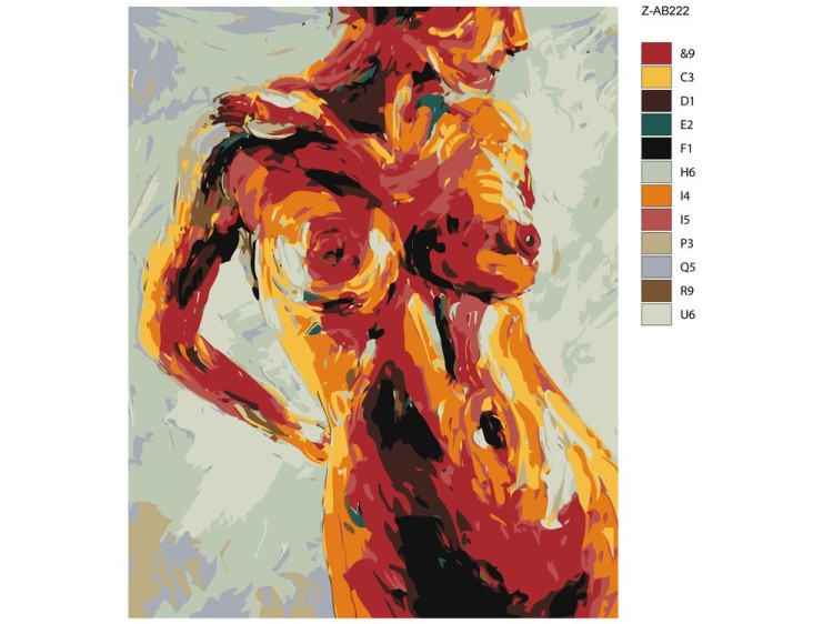 Картина по номерам «Обнажённая» — картинка 2