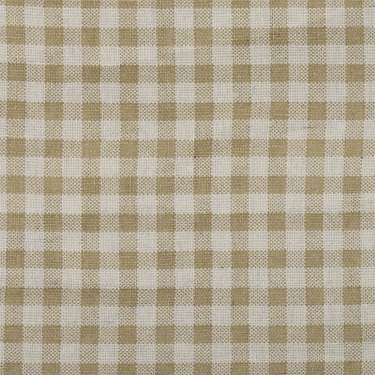 Ткань льняная, 3 м x 150 см, 140 г/м², цвет: бежевый, клетка, TBY — картинка 4