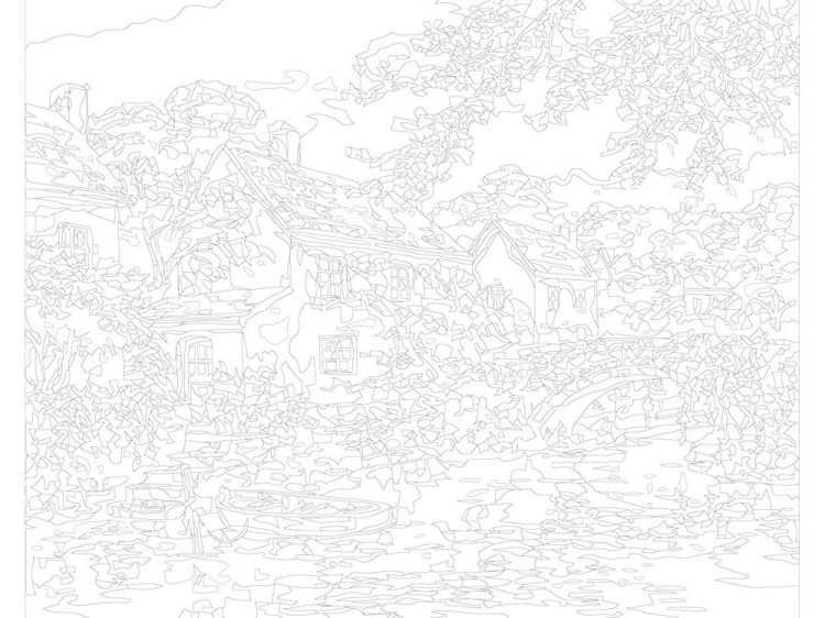 Картина по номерам «Лодка у дома» — картинка 3