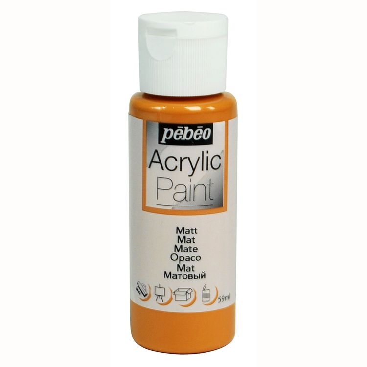 Краска акриловая Pebeo Acrylic Paint декоративная матовая (Карамель), 59 мл