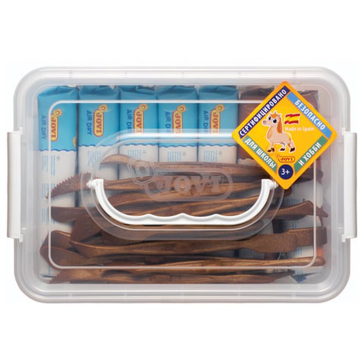 Паста (масса) для моделирования и лепки JOVI, отвердевающая, набор 7 шт. по 500 г, стеки — картинка 2