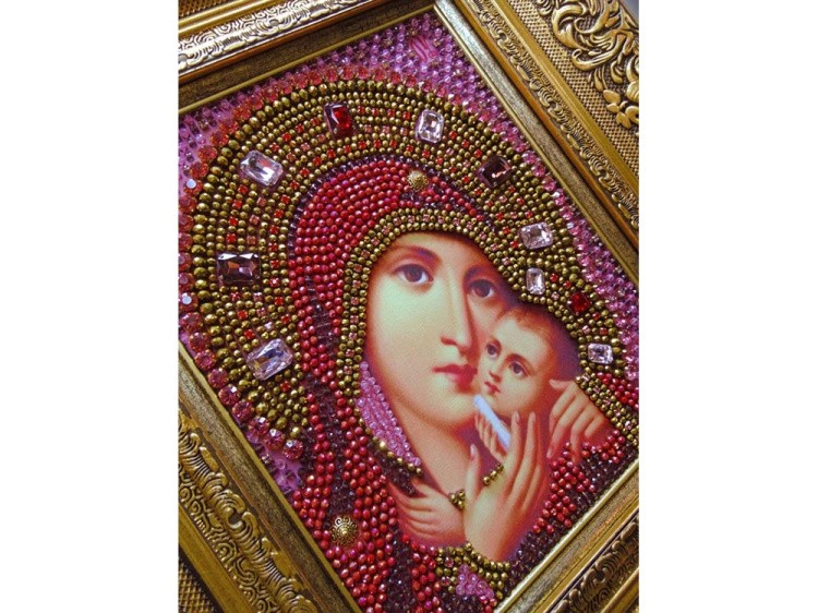 Набор вышивки хрустальными камнями «Богородица Касперовская» — картинка 7