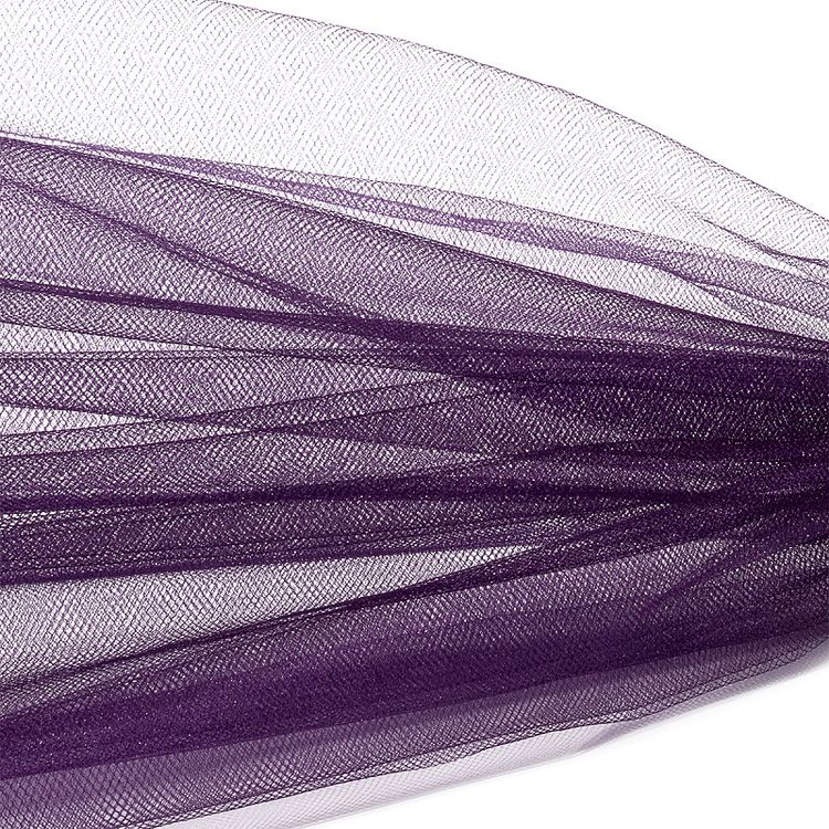 Фатин Kristal средней жесткости, блестящий, 5 м, ширина 300 см, цвет: светло-баклажановый — картинка 2