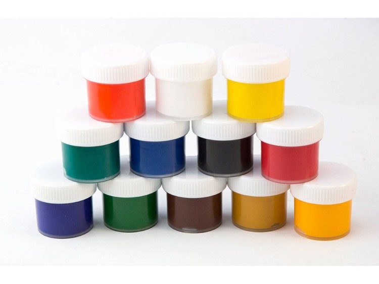 Краски KANZY гуашь 12 цветов набор «Классика» 20 мл — картинка 3