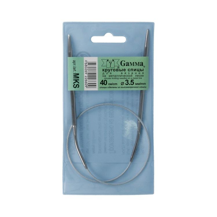 Спицы круговые 40 см, металл, d 3.5 мм, Gamma — картинка 2