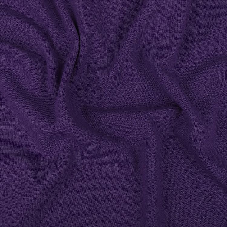 Ткань трикотаж Рибана с лайкрой, 3 м, ширина 80-90 см, 215 г/м2, опененд, цвет: фиалка, TBY — картинка 2
