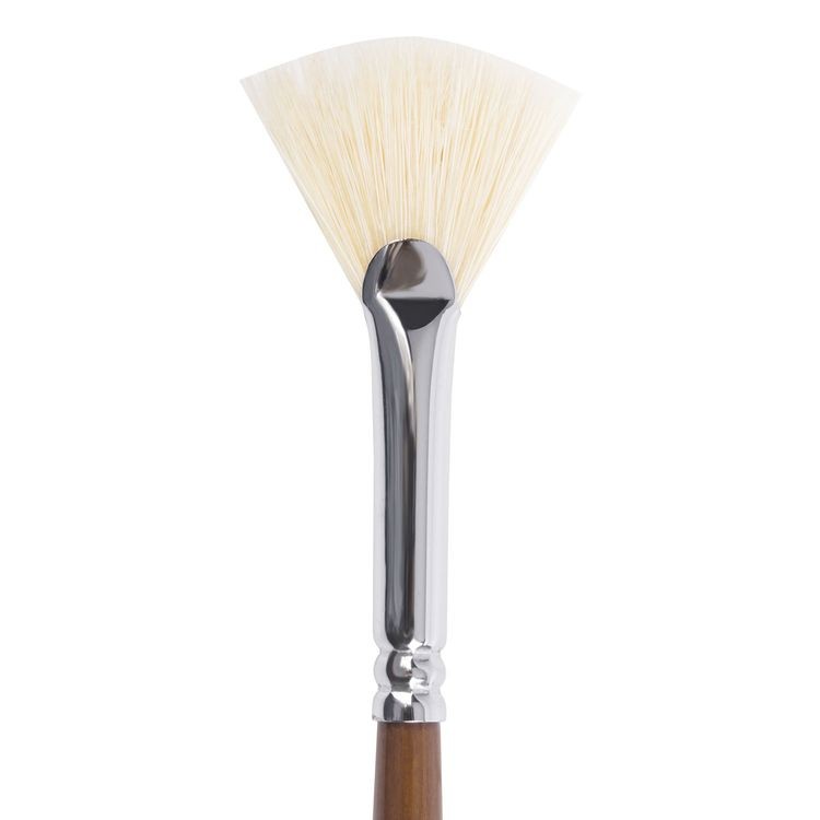 Кисть художественная профессиональная Art Classic, щетина, веерная, № 4, длинная ручка, Brauberg — картинка 3