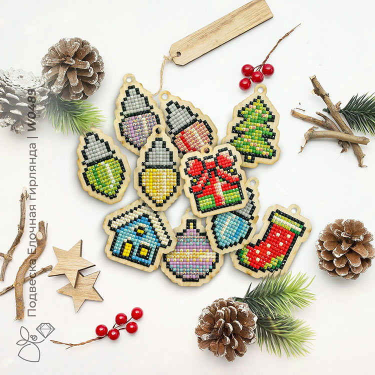 Подвеска «Елочная гирлянда» (10 фигурок) — картинка 2