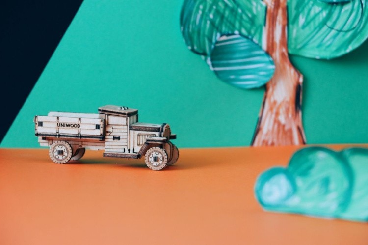 Конструктор из дерева «Грузовик», UNIWOOD — картинка 4