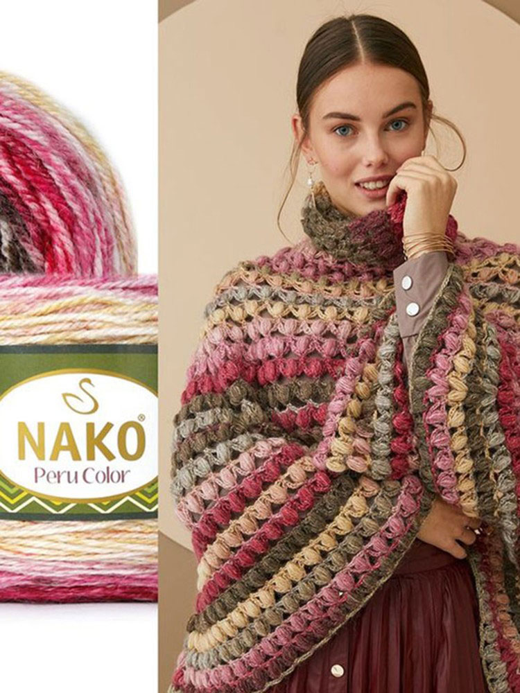 Пряжа NAKO PERU COLOR (Нако Перу колор), (32189), мультиколор, 5 шт. по 100 г — картинка 9