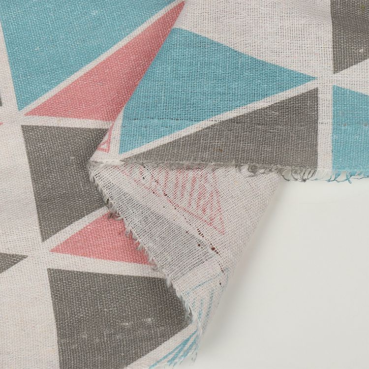 Ткань Лен, 140 г/м², 5 м x 150 см, цвет: геометрический принт, TBY — картинка 6