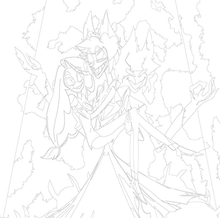 Картина по номерам «Отель Хазбин (Харбин): Чарли, Аластор» — картинка 3