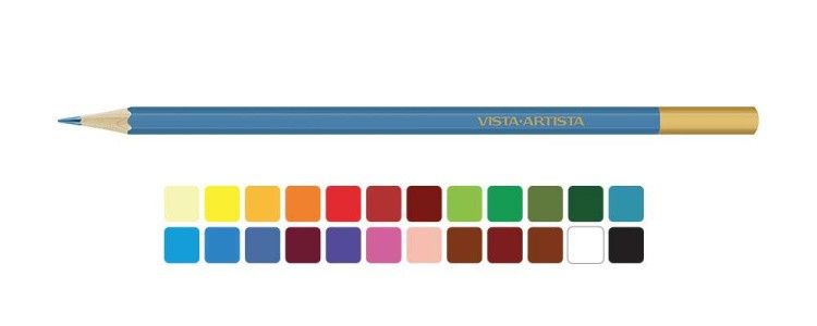 Акварельные карандаши «Васнецов», заточенные, 4 упаковки по 24 цв., Vista-Artista Extra Fine — картинка 2