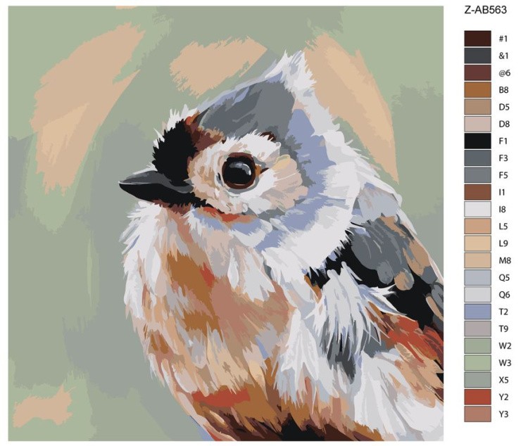 Картина по номерам «Воробышек» — картинка 2