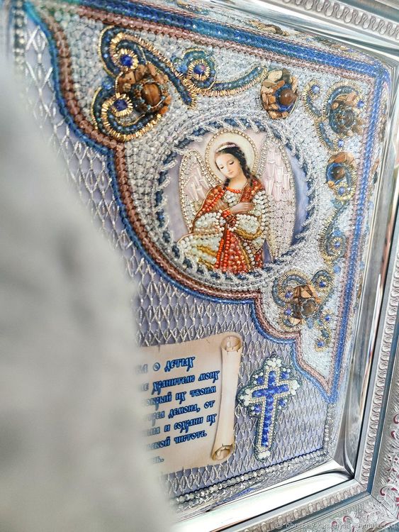 Вышивка Образа в каменьях «Молитва о детях» — картинка 2