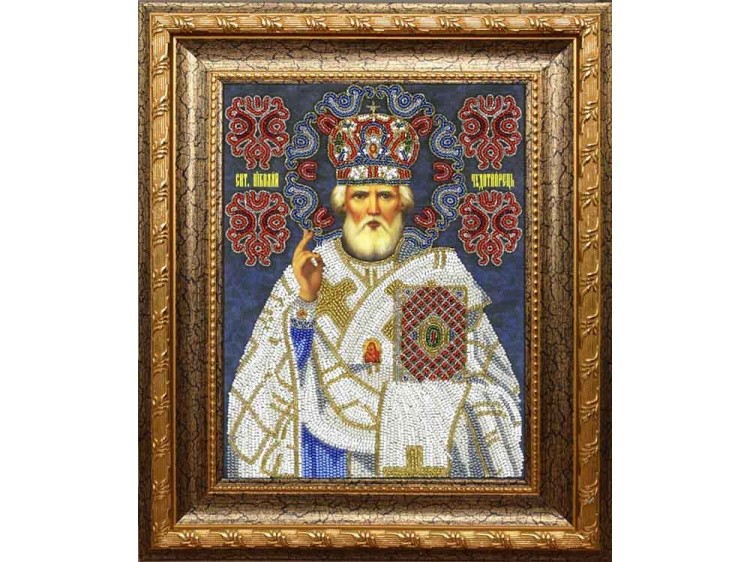 Набор вышивки бисером «Святой Николай Чудотворец» (трунцал) — картинка 2