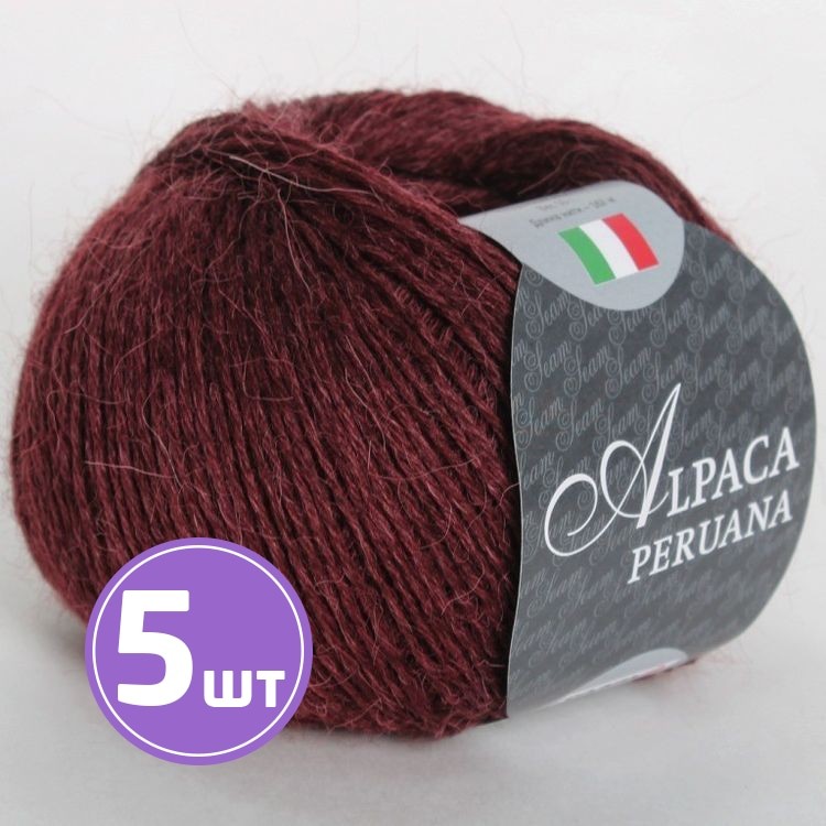 Пряжа SEAM ALPACA PERUANA (3975), темно-бордовый, 5 шт. по 50 г