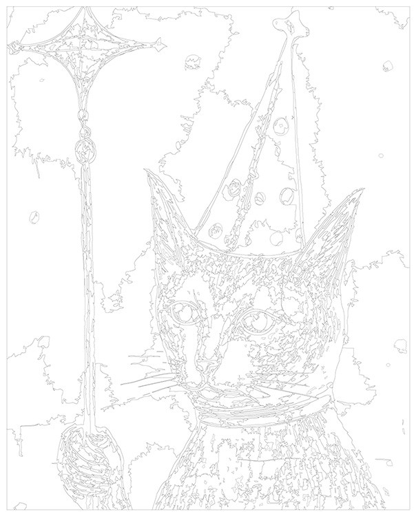 Картина по номерам «Средневековый кот» — картинка 3