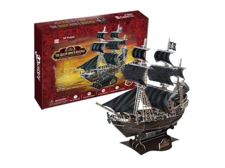 3D-пазл CubicFun Корабль «Месть королевы Анны» — картинка 6