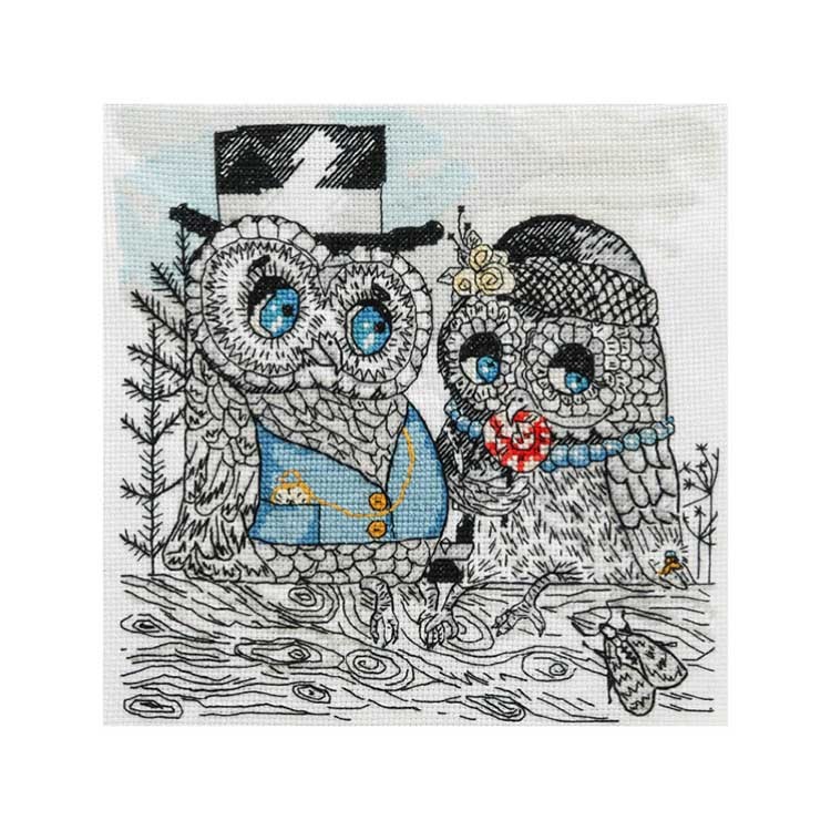 Набор для вышивания «Совы на свидании» — картинка 7