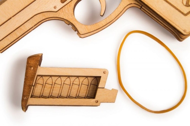 Конструктор из дерева «Пистолет-резинкострел с мишенями», Wood Trick — картинка 4