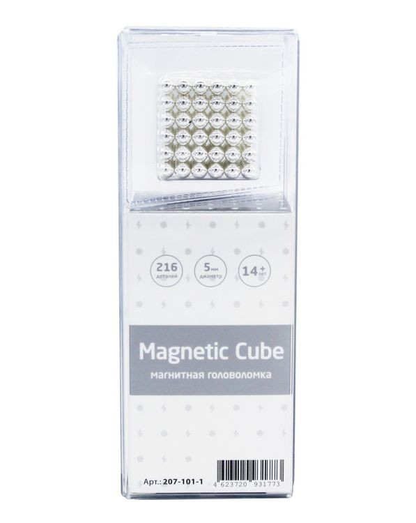 Головоломка магнитная Magnetic Cube, стальной, 216 шариков, 5 мм (Неокуб) — картинка 5