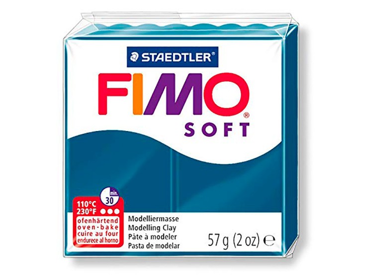 Полимерная глина FIMO Soft, цвет: синий калипсо, 57 г