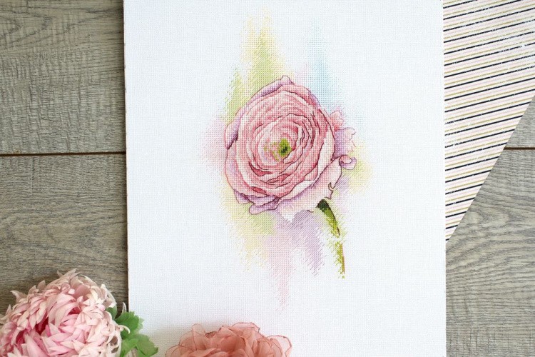 Набор для вышивания «Нежный Ранункулюс» — картинка 3