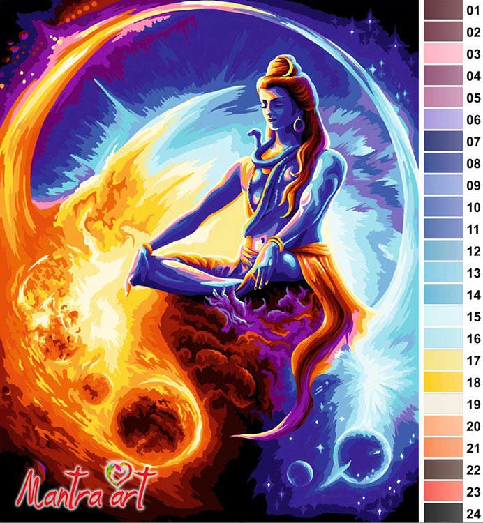 Картина по номерам «Шива Космос» — картинка 2