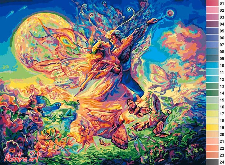 Картина по номерам «Танец любви» Жозефины Уолл — картинка 2