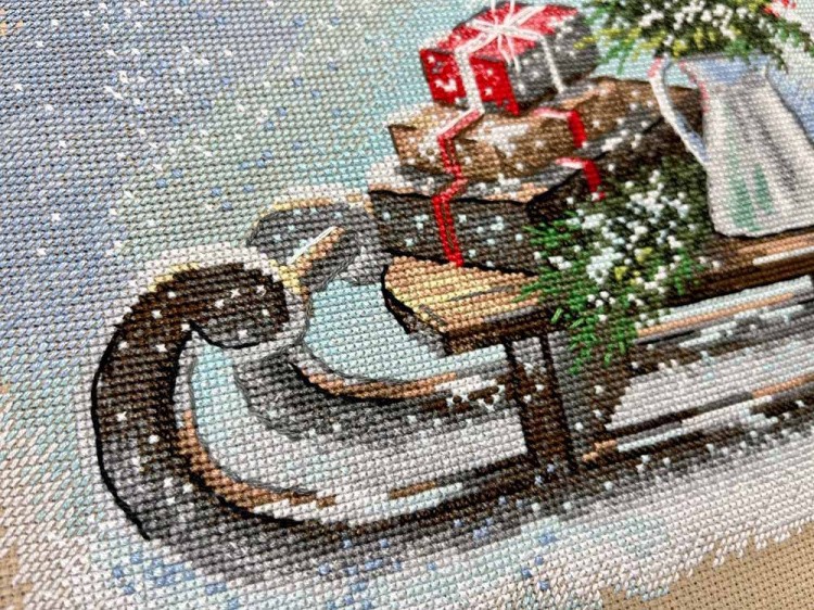 Набор для вышивания «Рождественские сани» — картинка 3