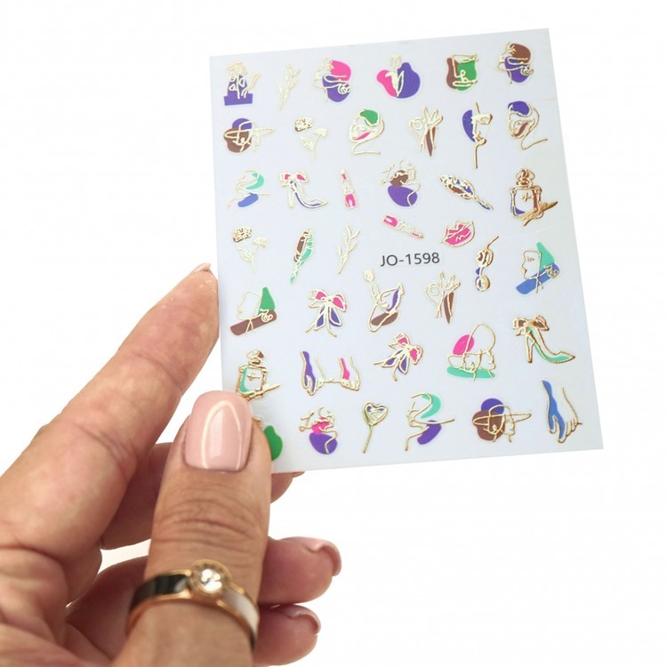 Декоративные наклейки с металлизированным эффектом №9, 12x8 см, 1 шт. — картинка 3