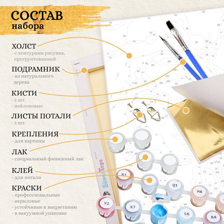 Картина по номерам с поталью «Мир цветов и форм» — картинка 2