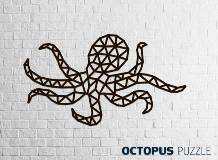 Деревянный интерьерный пазл «Большой Осьминог», Eco Wood Art — картинка 2