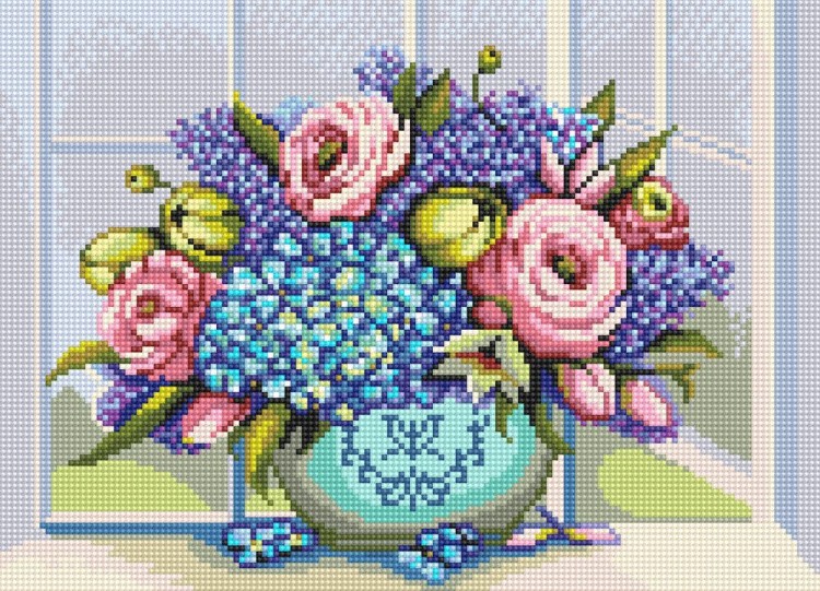 Алмазная вышивка «Цветочная нежность» — картинка 2