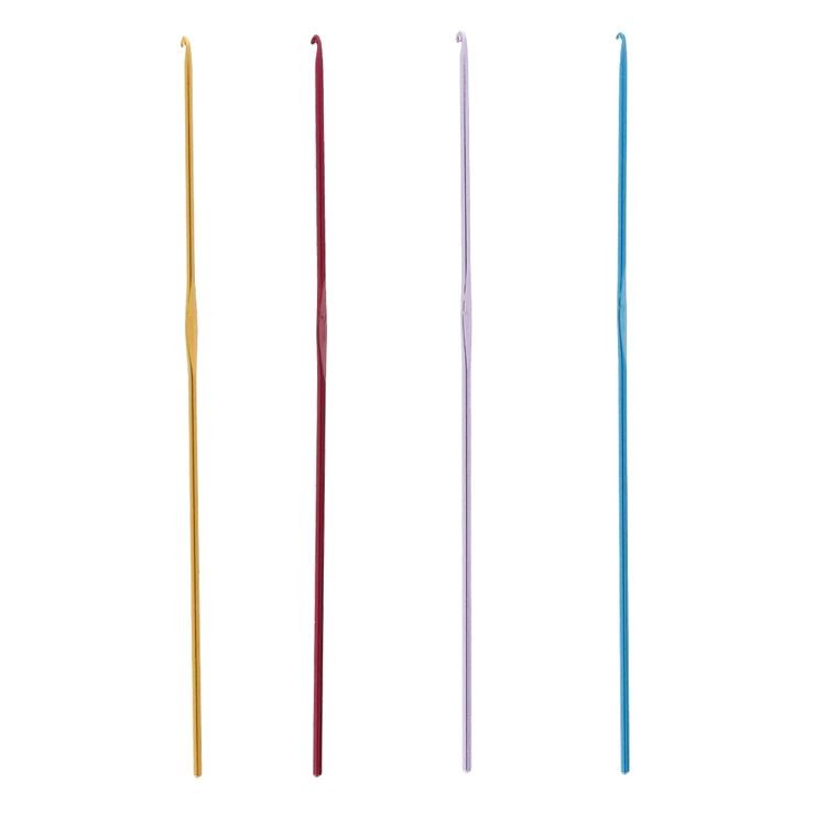 Крючок для вязания розовый, металл, 2 мм, 15 см, Gamma — картинка 3