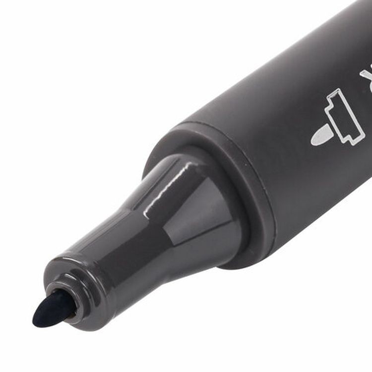 Маркер для скетчинга двусторонний 1 мм - 6 мм BRAUBERG ART CLASSIC, цвет: холодный серый 04 — картинка 4