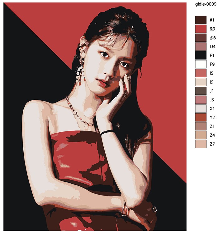 Картина по номерам «K-POP группа (G)I-dle Джи Айдл: Чо Миён» — картинка 2