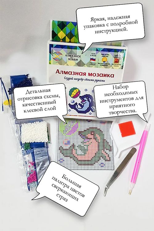 Алмазная вышивка «Дельфин» — картинка 3