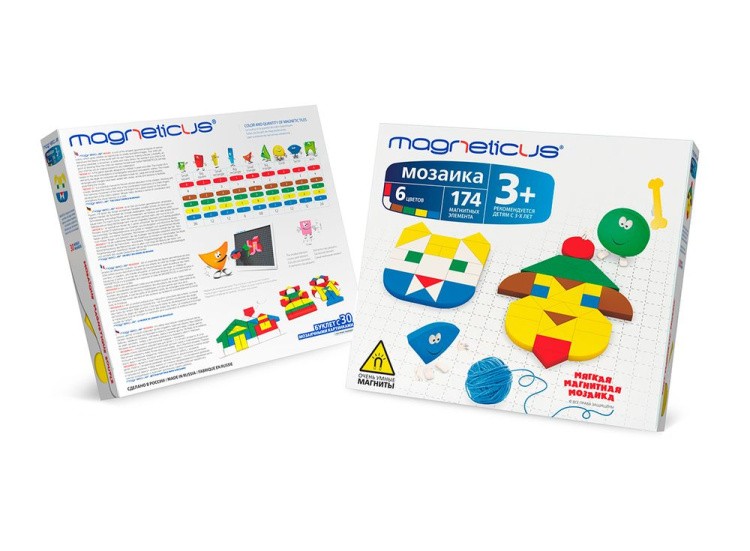 Магнитная мозаика (174 элемента, 6 цветов) — картинка 2
