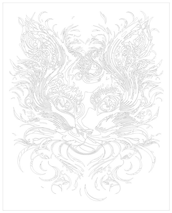 Картина по номерам «Белый огненный кот» — картинка 3