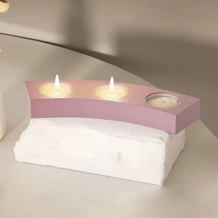 Силиконовый молд - Подсвечник для чайной свечи, 23x6,8см, 1 шт. — картинка 4