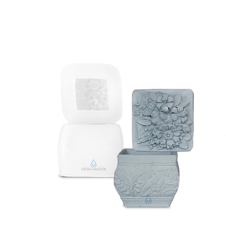 Силиконовый молд - Контейнер/банка для свечей с крышкой №7, 4x4 см, 1 шт. — картинка 2