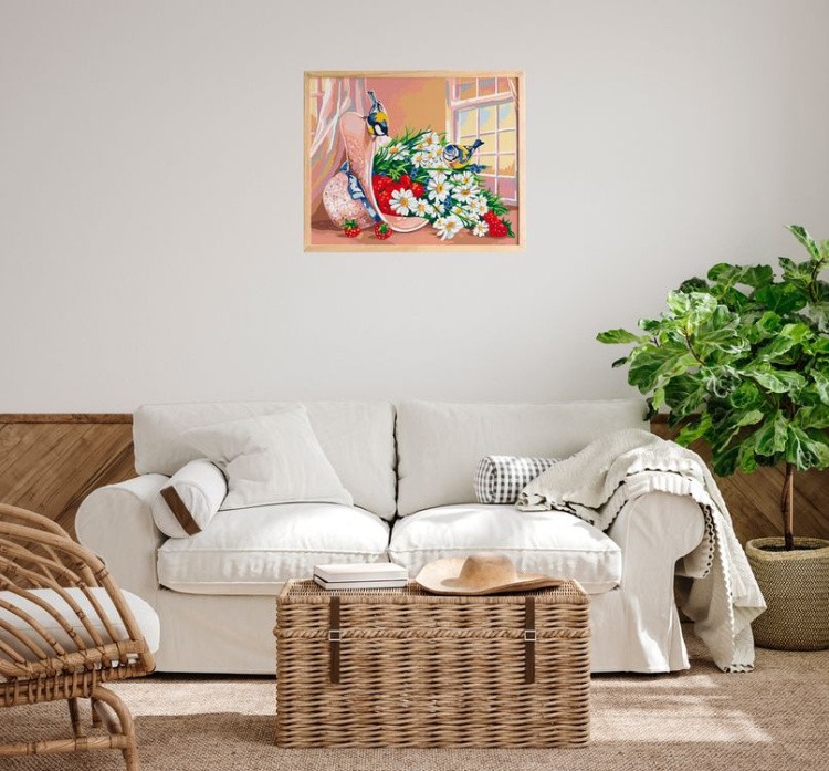 Картина по номерам «Цветочная шляпа» — картинка 4