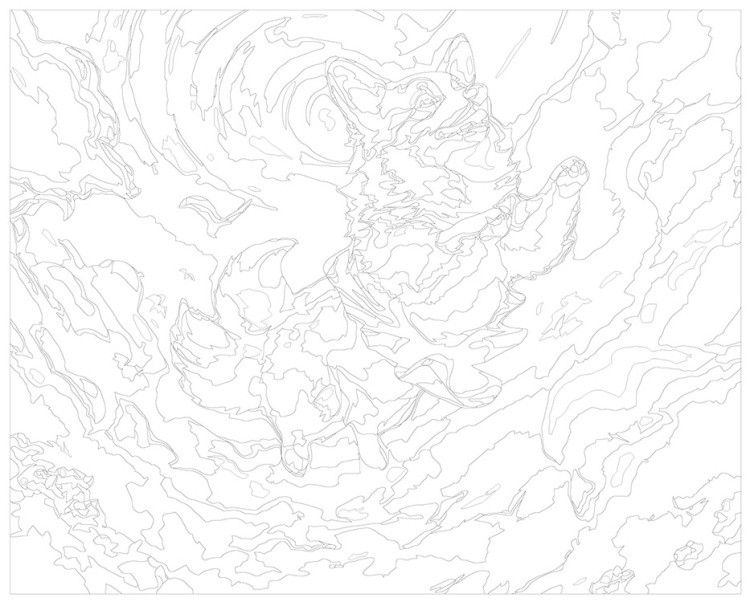 Картина по номерам «Собака корги летает в облаках» — картинка 3