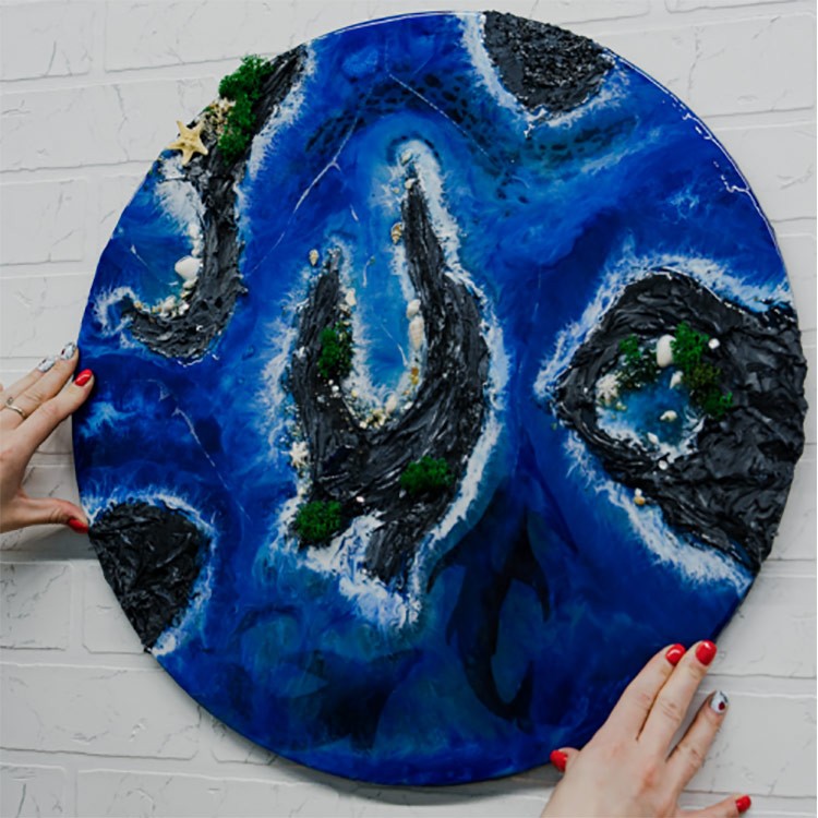 Особо вязкая смола для рисования Aquaglass Heavy 1500 грамм, RU-SMOLA — картинка 11