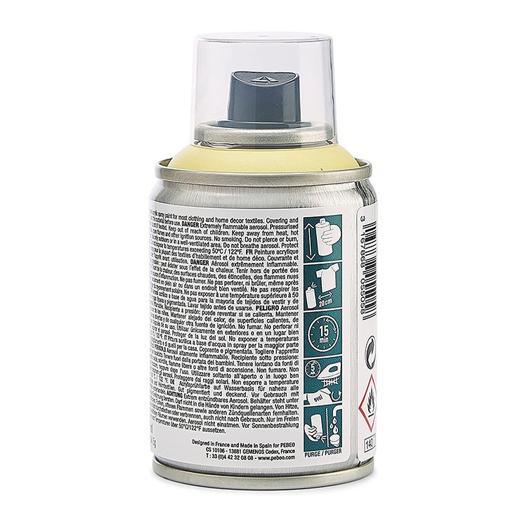 Краска для текстиля 7А Spray (аэрозоль), цвет: желтая радость, 100 мл, Pebeo — картинка 5