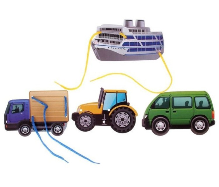 Шнуровка для малышей. Нужный транспорт — картинка 3