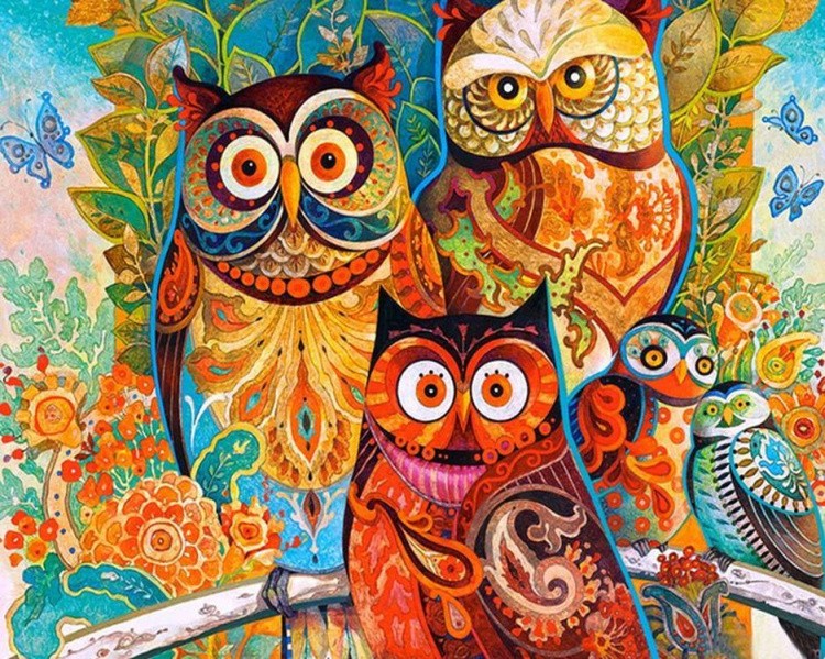 Алмазная вышивка «Совы» — картинка 2